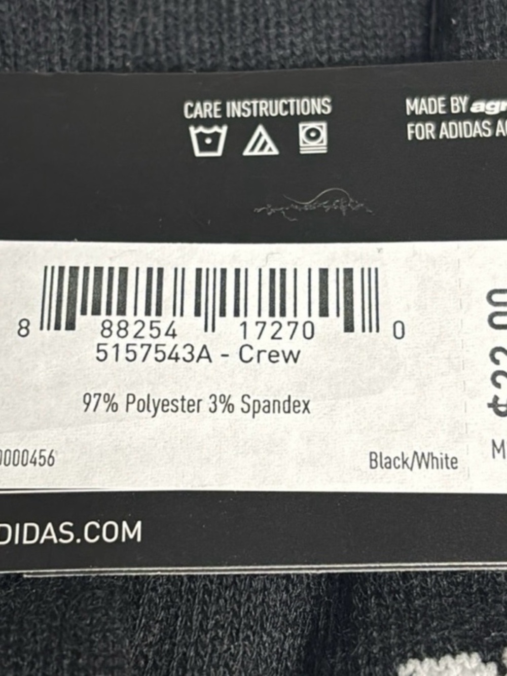 New Adidas Socks Women’s 6 Pair Black Cushioned Aeroready Crew Casual Activewear - Picture 11 of 13